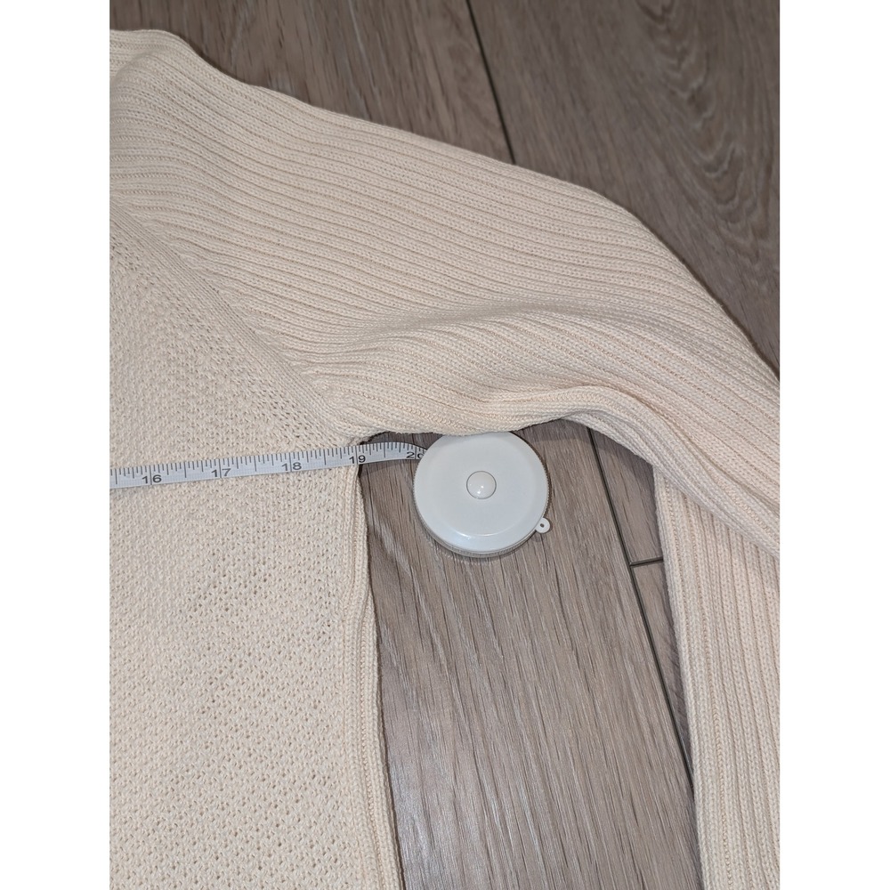 Woolrich Cream Quarter Zip Textured Knit Pullover Womens Medium - Picture 7 of 7